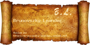 Brunovszky Leander névjegykártya